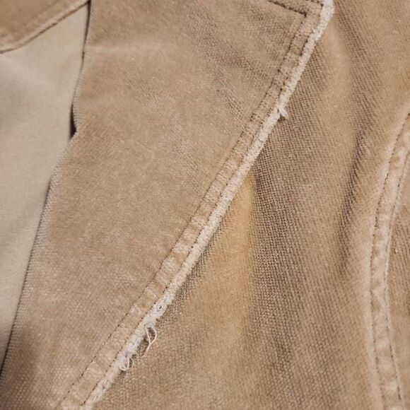 BB's Closet Women's Biege Corduroy Distressed Blazer in Size 2X - Picture 8 of 12